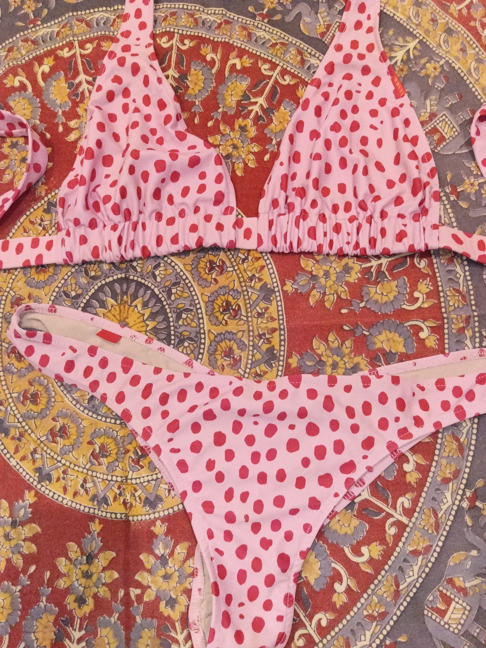 Doll Swim Pink and Red Cheetah Bikini
